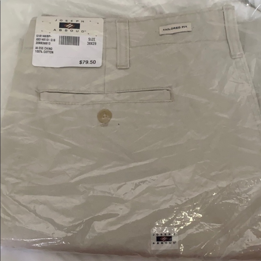 joseph abboud cream/ light gray pants